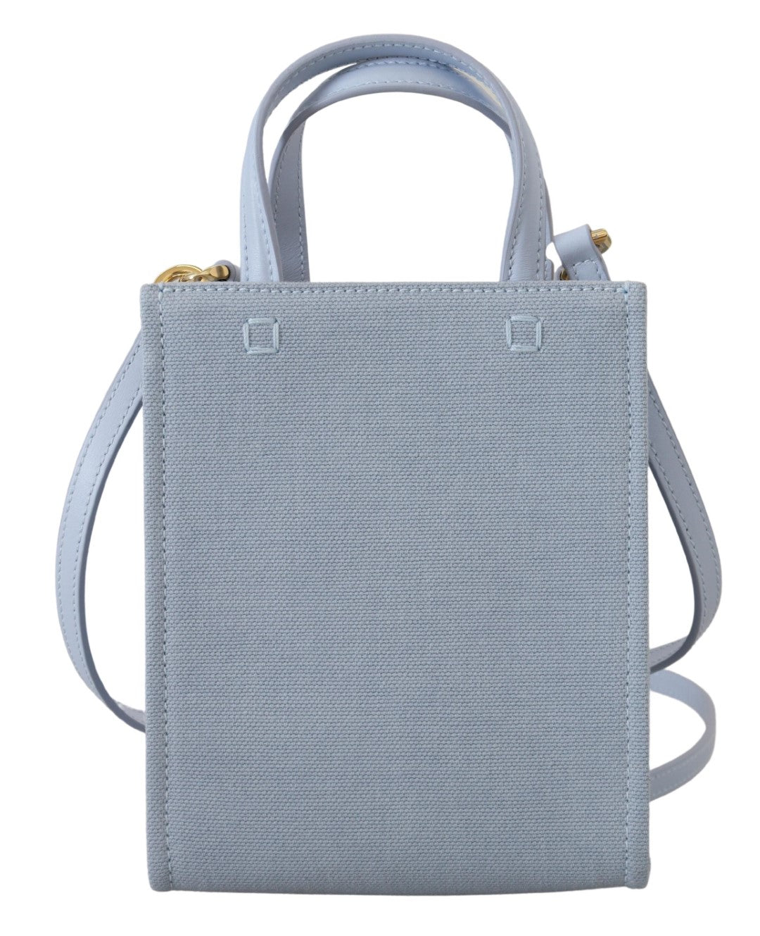 Mini borsa in cotone blu nuvola chic