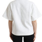 T-shirt alla moda con scollo a giro decorato