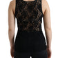 Elegante canotta in pizzo con striscia logo