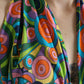 Elegante top corto con scollo all'americana in misto seta