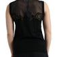 Elegante canotta senza maniche con pizzo