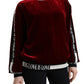 Dolce & Gabbana Bordeaux Velvet Crew Neck Pullover Sweater