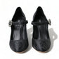 Chic Black Brocade Mary Janes Pumps