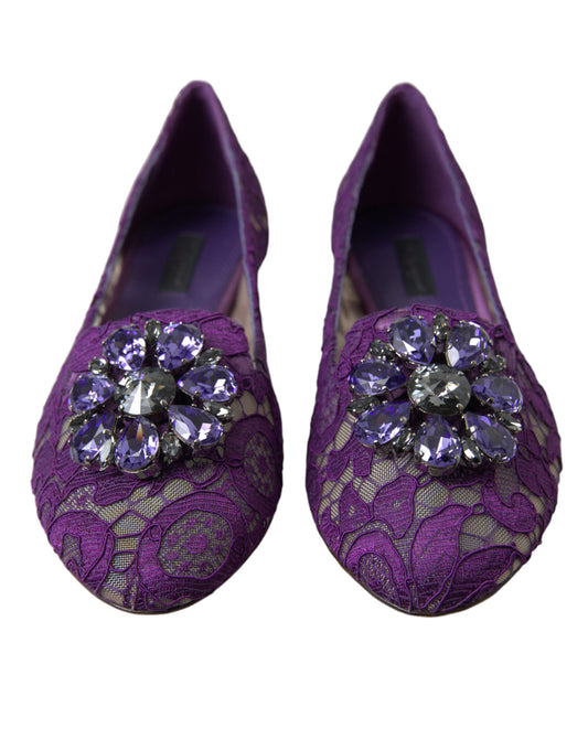 Elegante flache Vally-Schuhe mit Blumenspitze