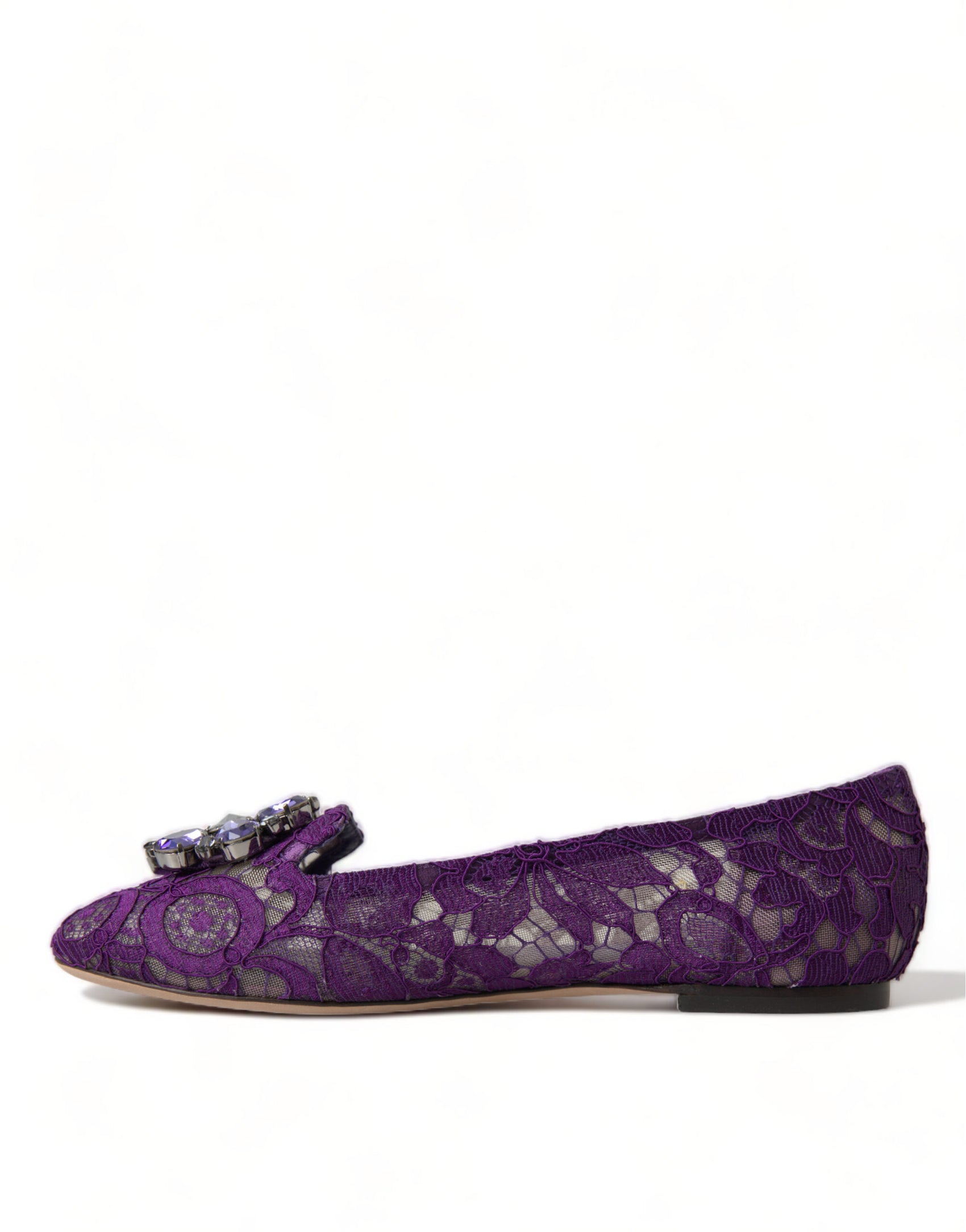 Elegante flache Vally-Schuhe mit Blumenspitze