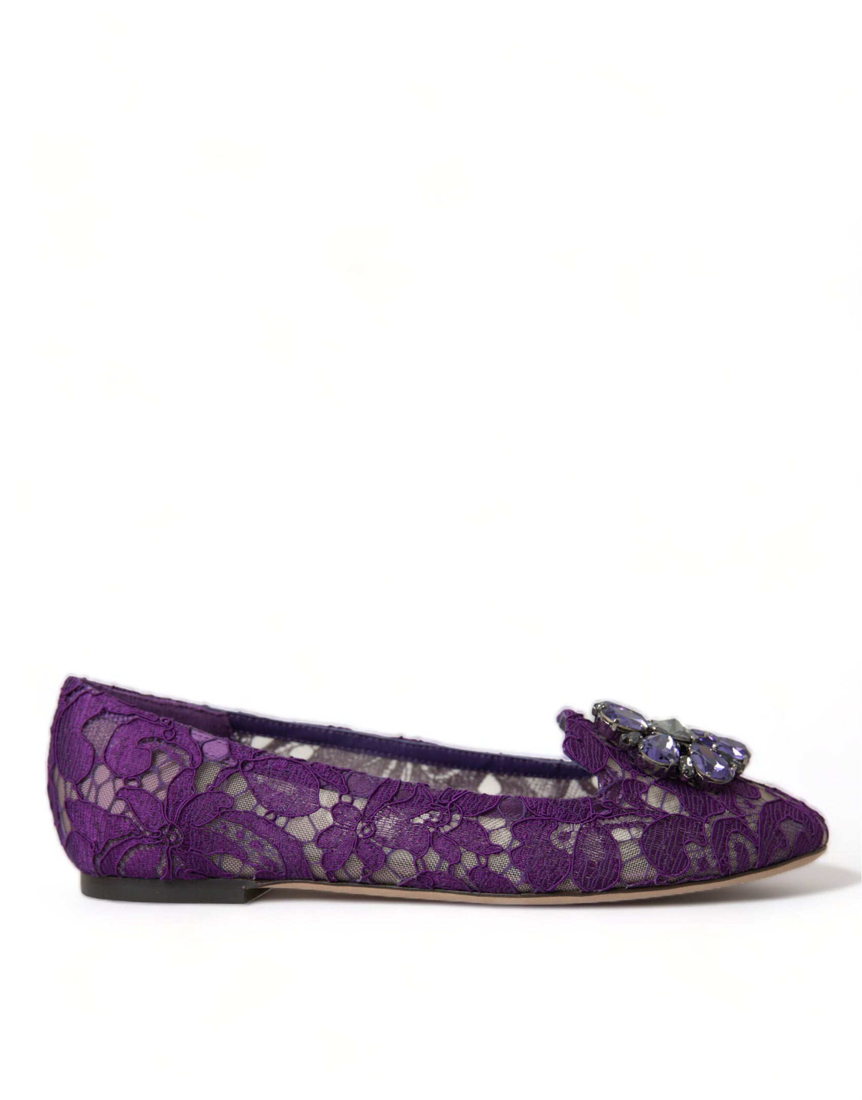 Elegante flache Vally-Schuhe mit Blumenspitze