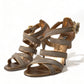 Bronze Crystal Stiletto Heels Sandals