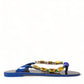 Elegant Blue Leather Flat Sandals