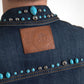 Embellished Turquoise Denim Jacket