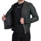 Emerald Green Goatskin Bomber Jacket