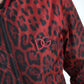 Red Leopard Print Bomber Jacket