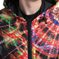 Multicolor Full Zip Hooded Sweater