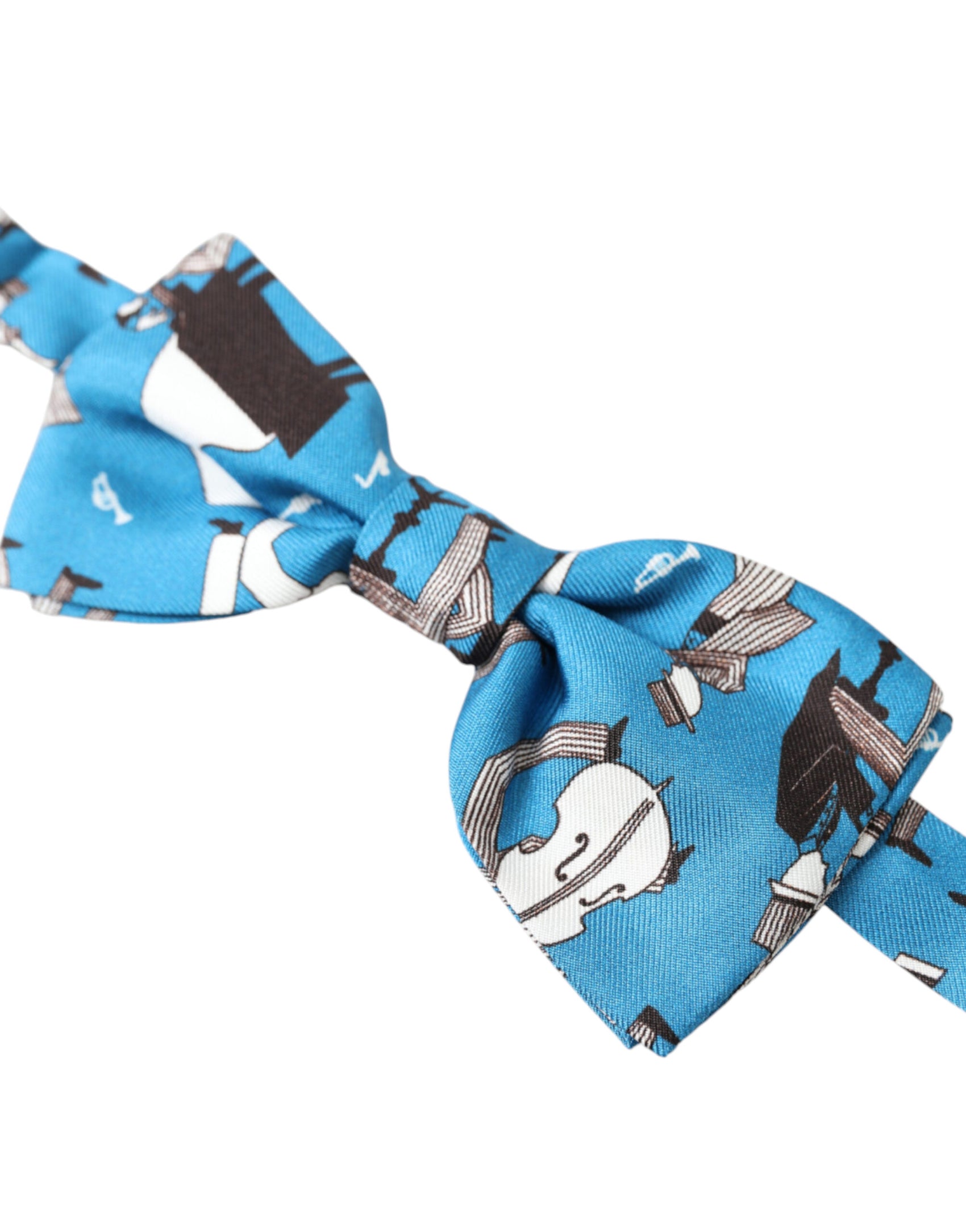 Elegante papillon in seta blu Jazz Club