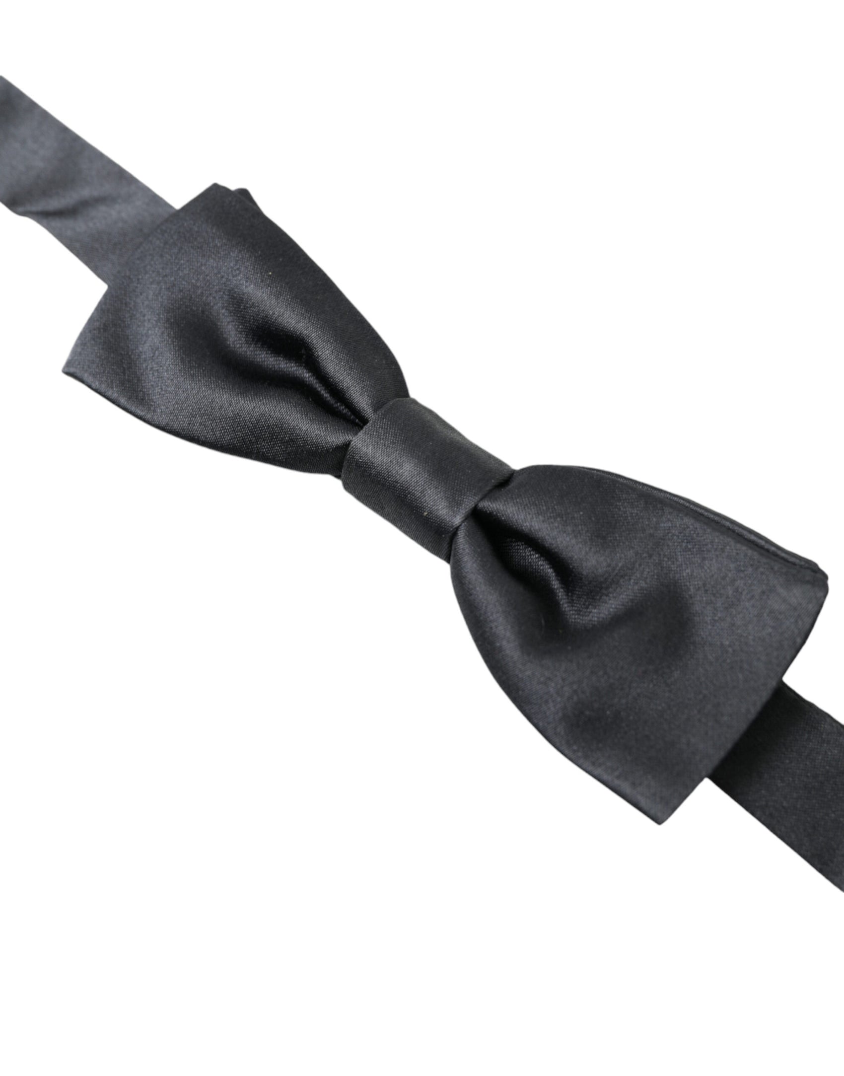 Elegante papillon in seta grigio antracite