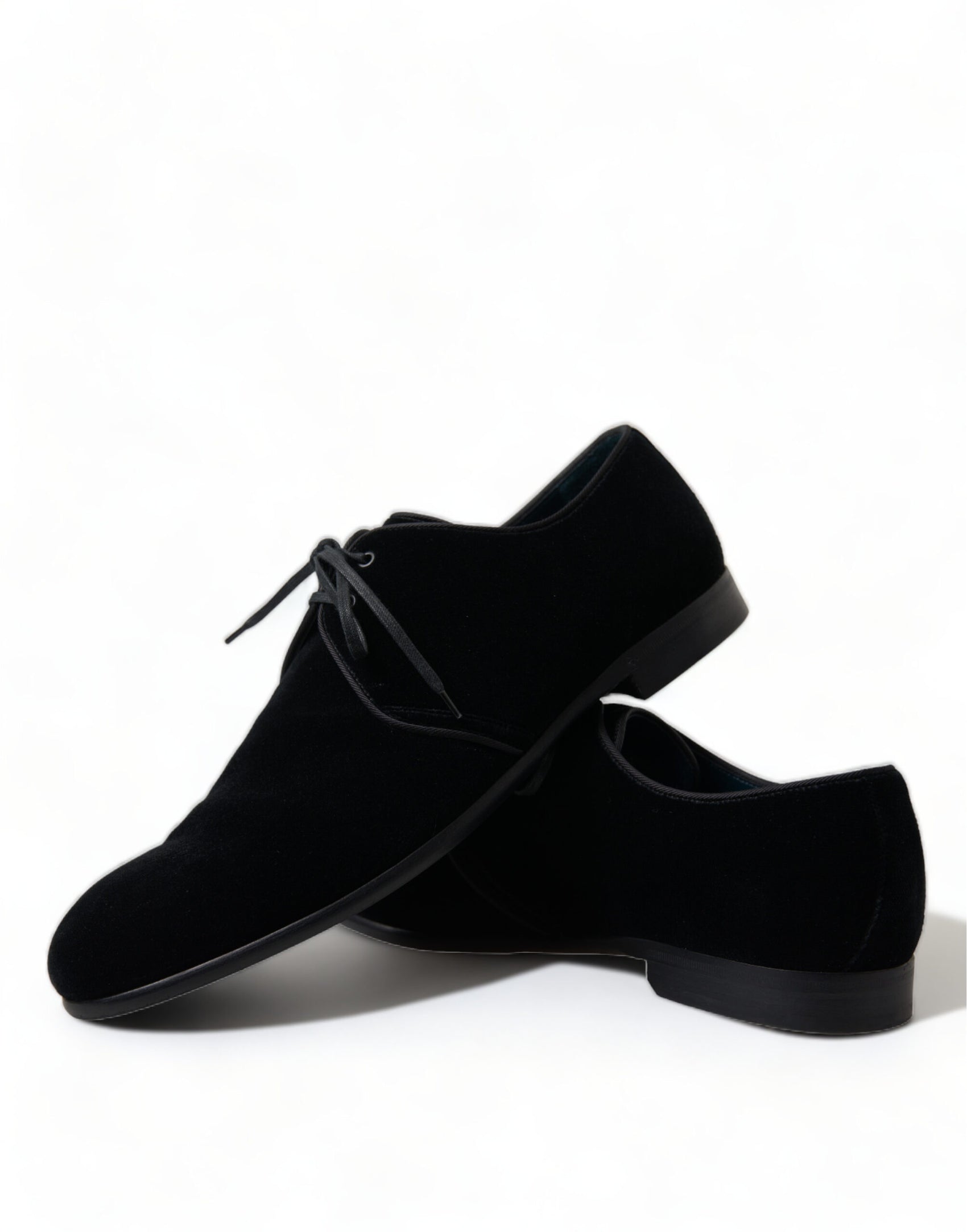 Eleganti scarpe da sera in velluto nero Derby