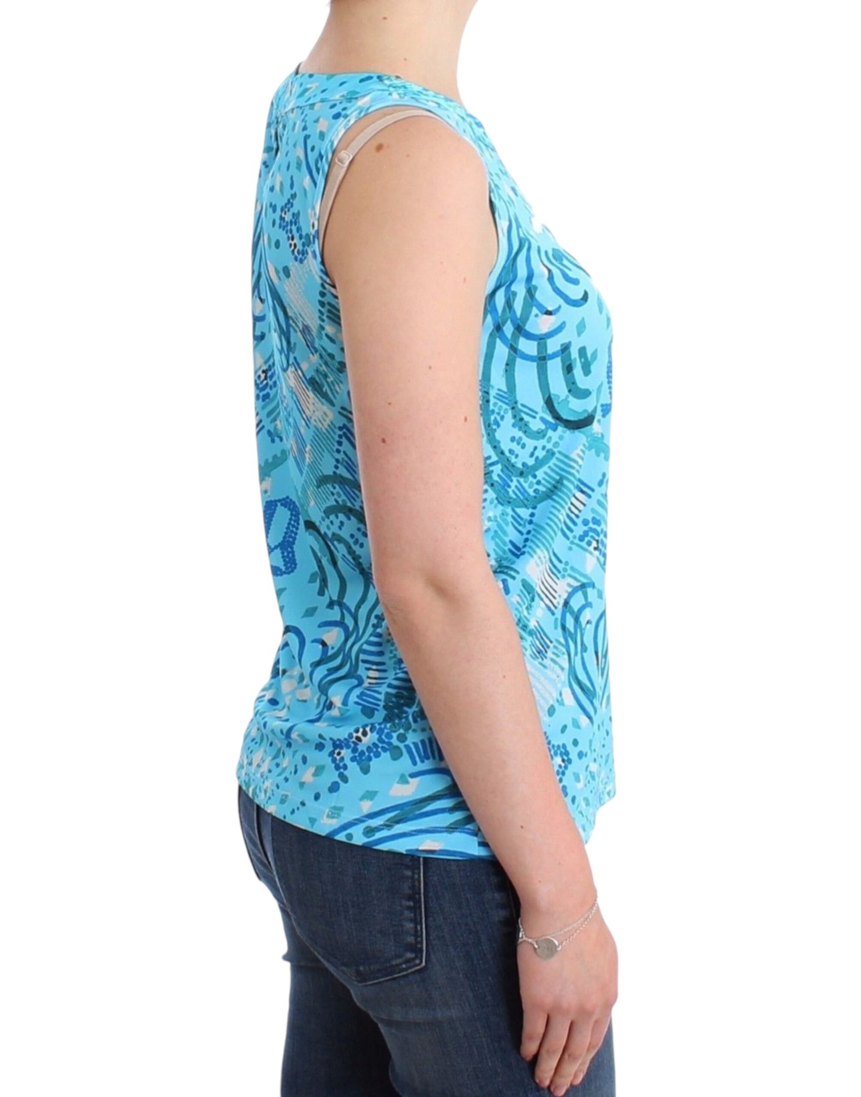 Elegantes ärmelloses Top mit Seidendetails