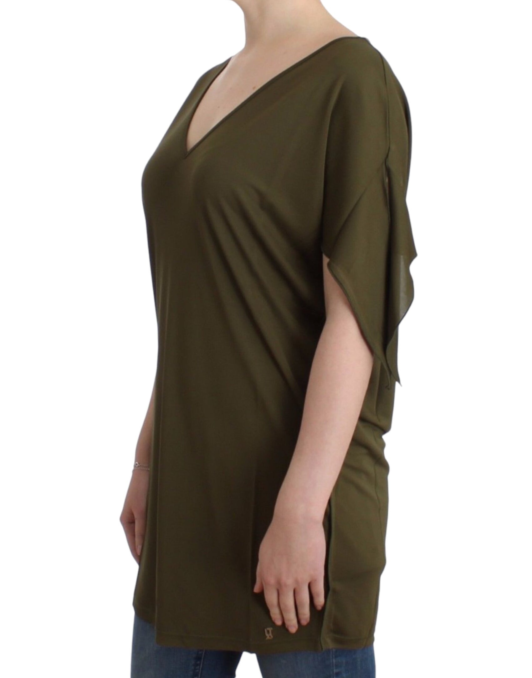 Bluse aus Viskose „Elegance“ in Smaragdgrün