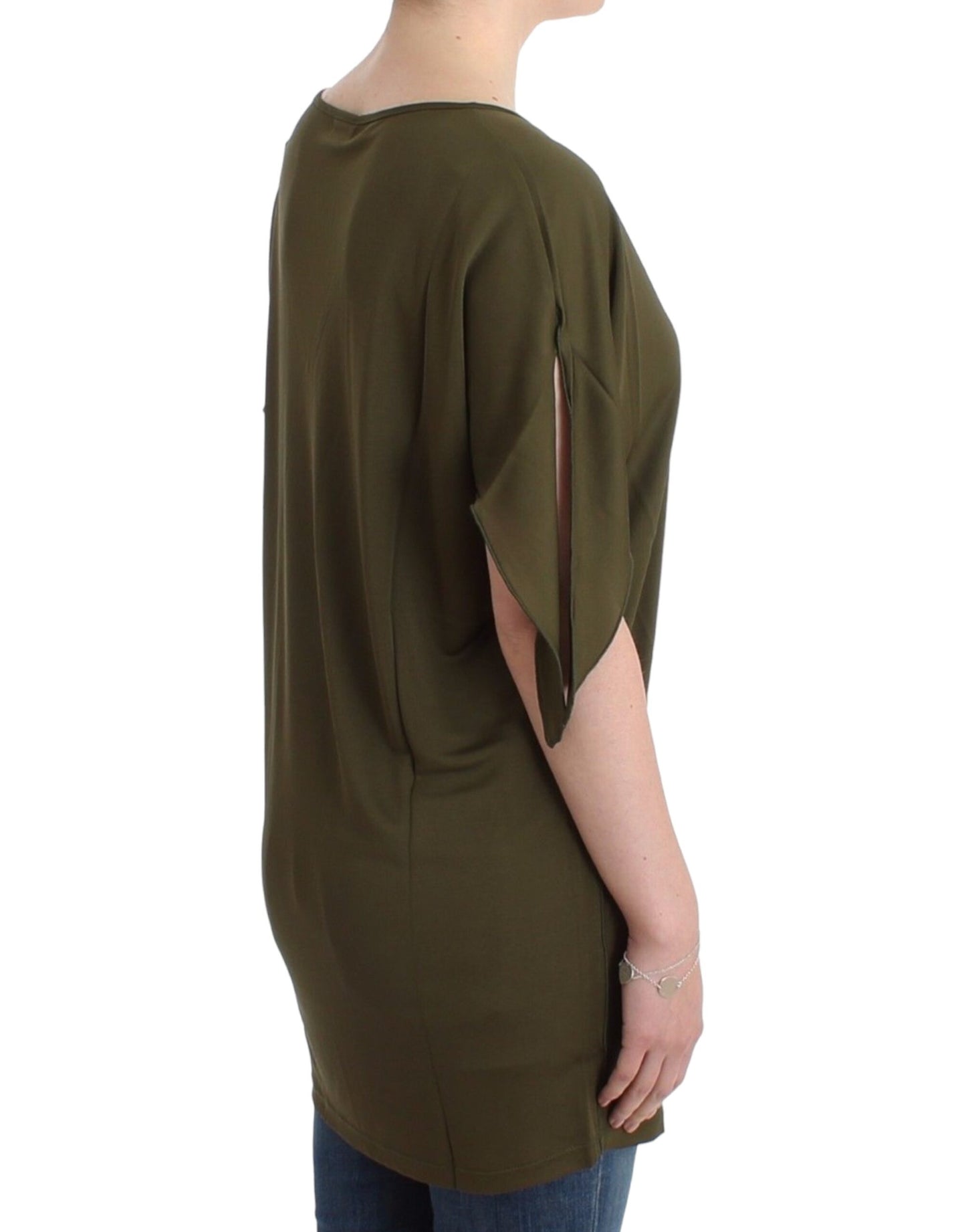 Blusa in rayon Elegance color smeraldo