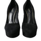 Black Suede Heeled Pumps Sophistication