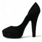 Black Suede Heeled Pumps Sophistication