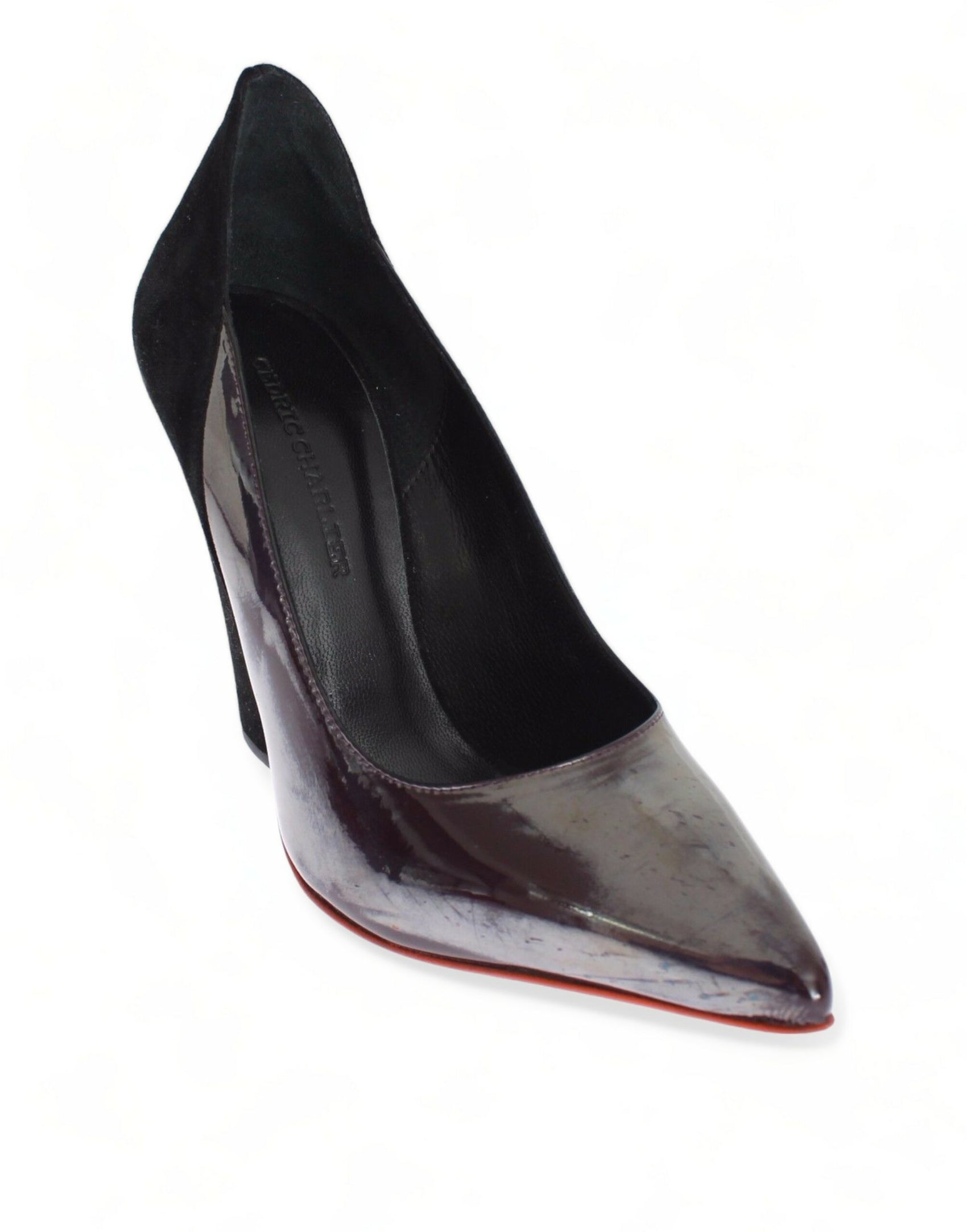 Schicke Metallic-Graue Lederpumps