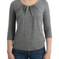 Elegant Gray Cashmere-Blend Jumper