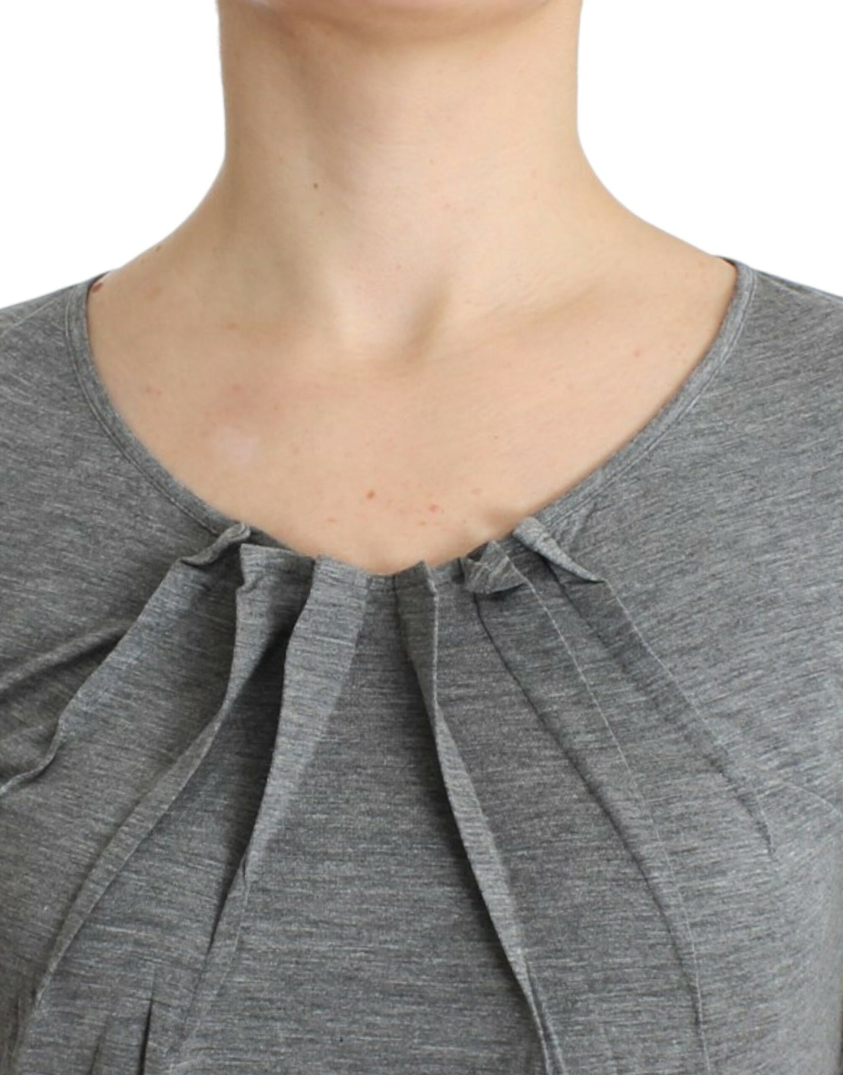 Elegante maglione grigio in misto cashmere