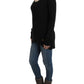 Alluring Black Knitted Crew Neck Sweater