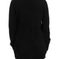 Alluring Black Knitted Crew Neck Sweater