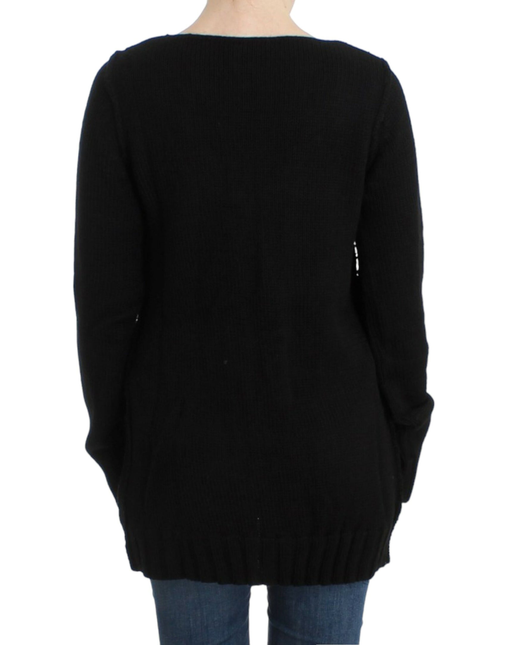 Maglione girocollo nero accattivante