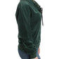 Elegant Green Mock Sweater with Rhinestone Detail