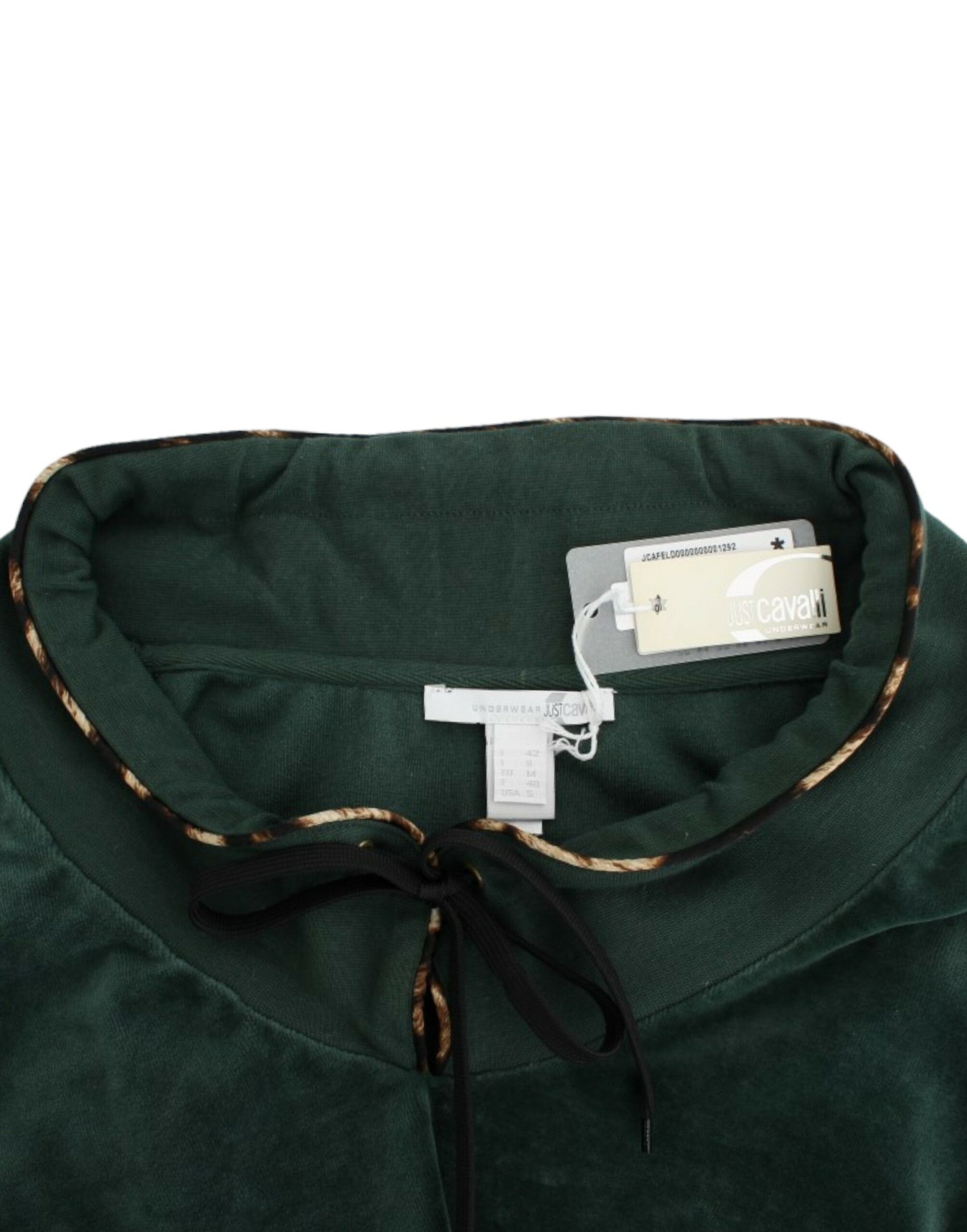 Elegante maglione verde finto con dettaglio in strass