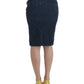 Elegant Blue Pencil Skirt