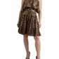 Dolce & Gabbana Brown Leopard Print Sleeveless A-line Dress