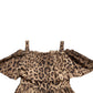 Dolce & Gabbana Brown Leopard Print Sleeveless A-line Dress