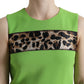 Dolce & Gabbana Apple Green Sleeveless Panelled Shift Dress