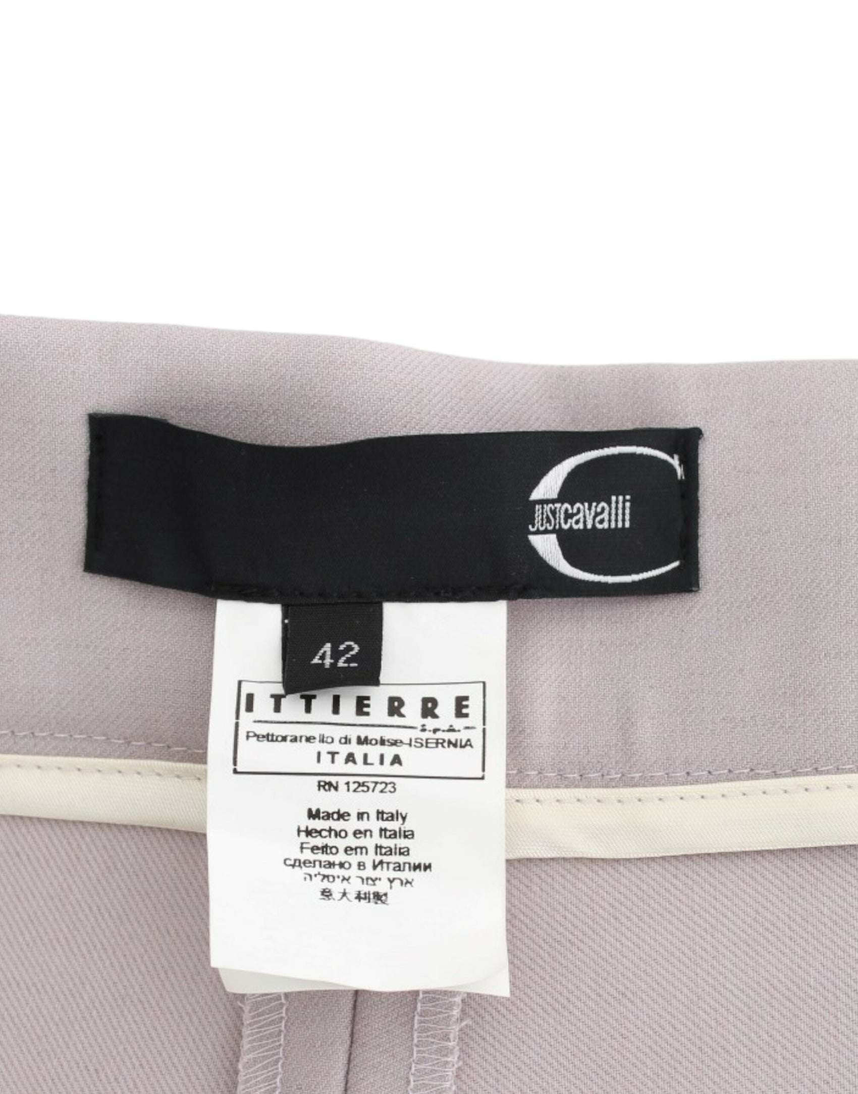 Anspruchsvolle graue Hose mit hoher Taille