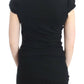 Elegant Cap Sleeve Black Top