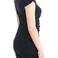 Elegant Cap Sleeve Black Top