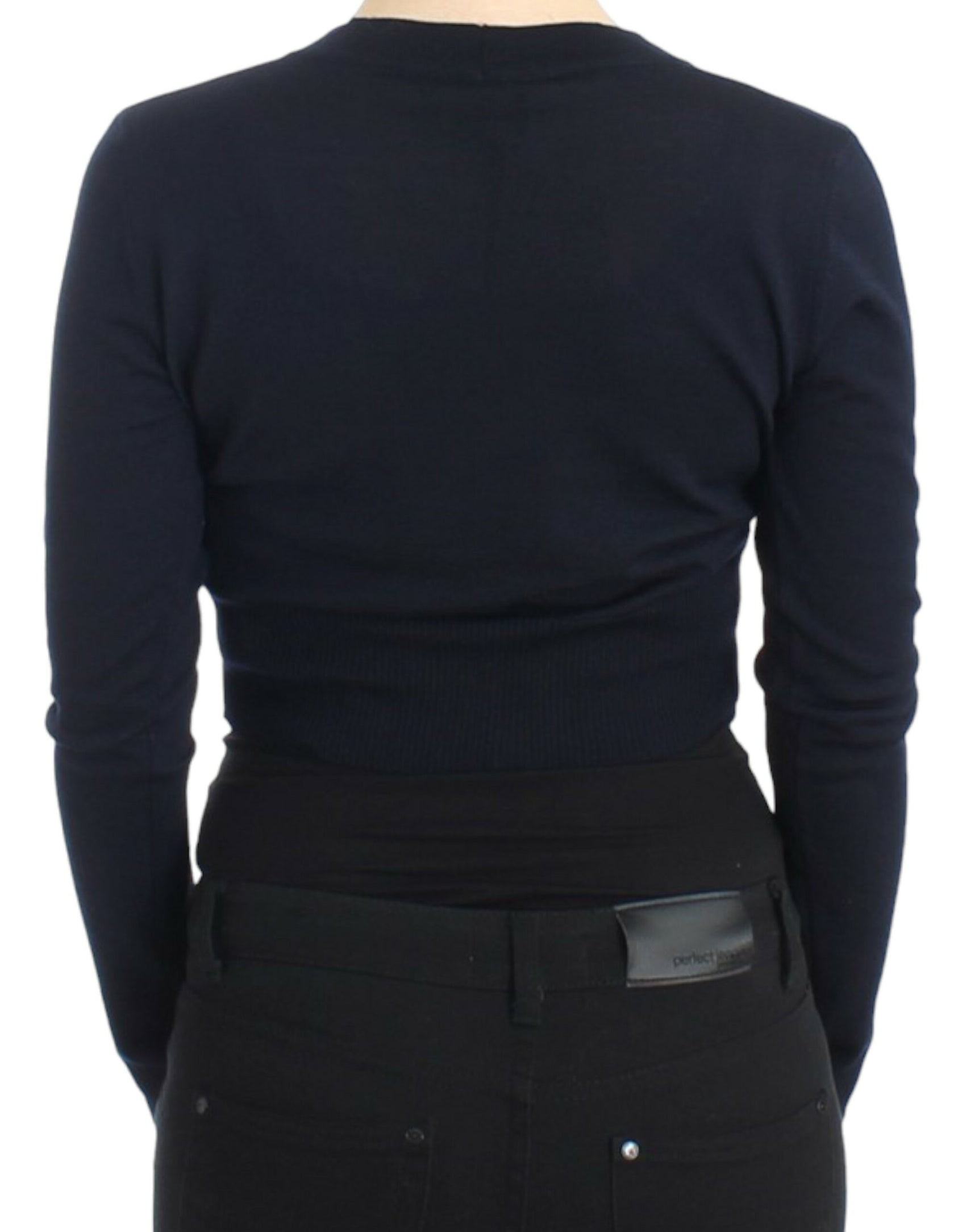 Eleganter verkürzter Cardigan aus Schurwolle