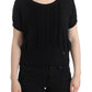 Elegant Short Sleeved Black Jumper