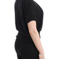 Elegant Short Sleeved Black Jumper