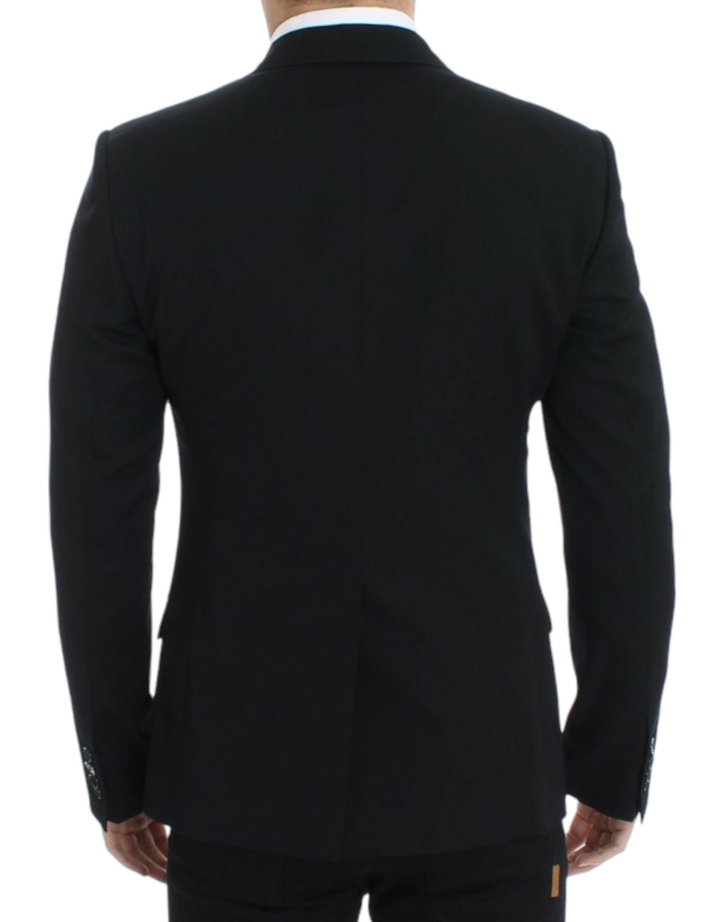 Blazer elegante in lana nera slim fit