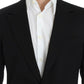 Eleganter Slim Fit Blazer aus schwarzer Wolle