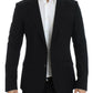 Eleganter Slim Fit Blazer aus schwarzer Wolle