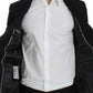 Blazer elegante in lana nera slim fit