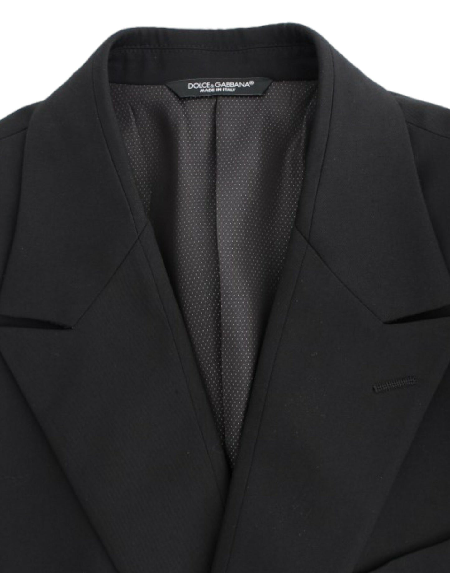 Blazer elegante in lana nera slim fit