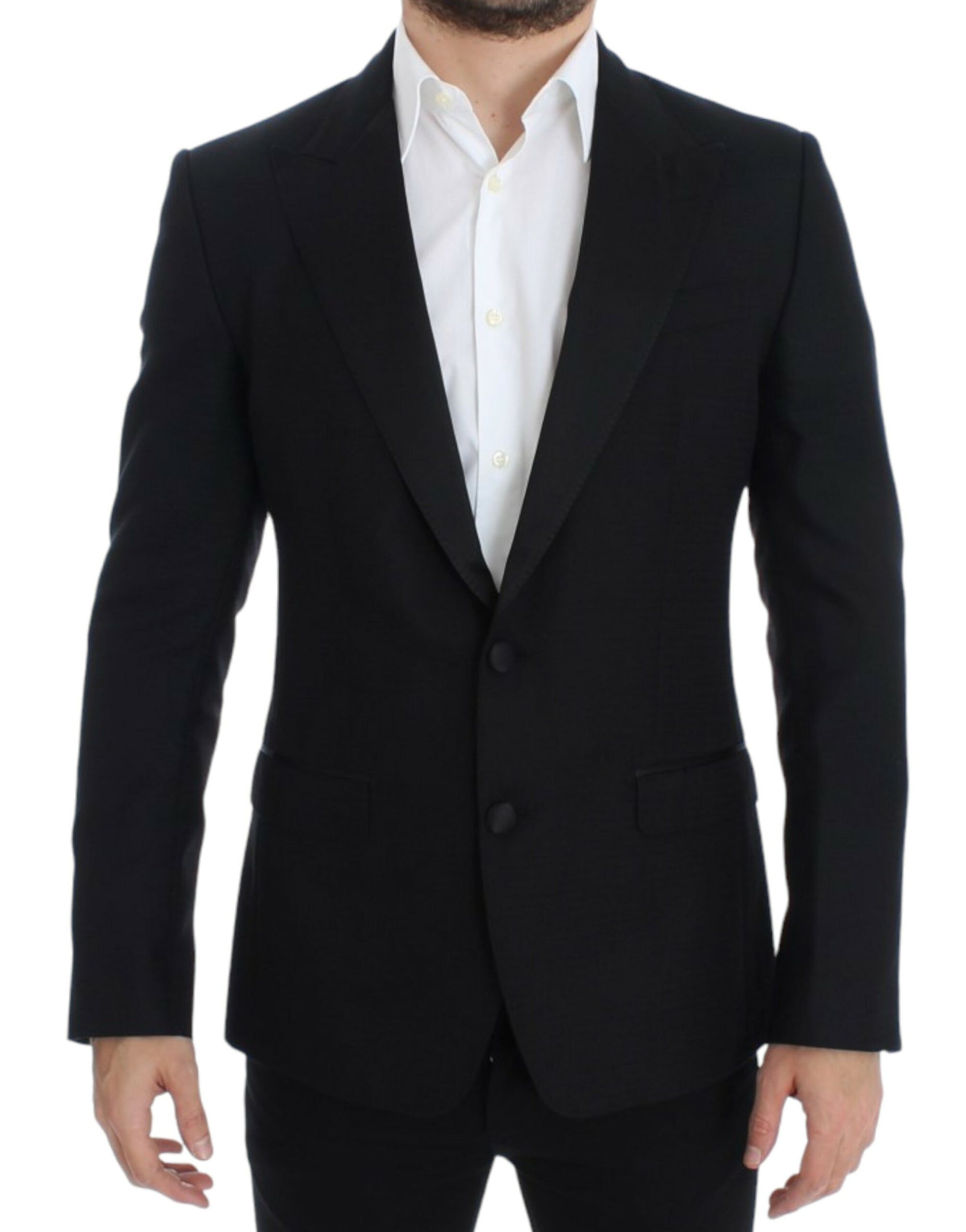 Elegante Blazer Sicilia in misto seta nera