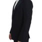 Elegant Black Silk Blend Sicilia Blazer