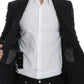 Elegant Black Silk Blend Two-Button Blazer